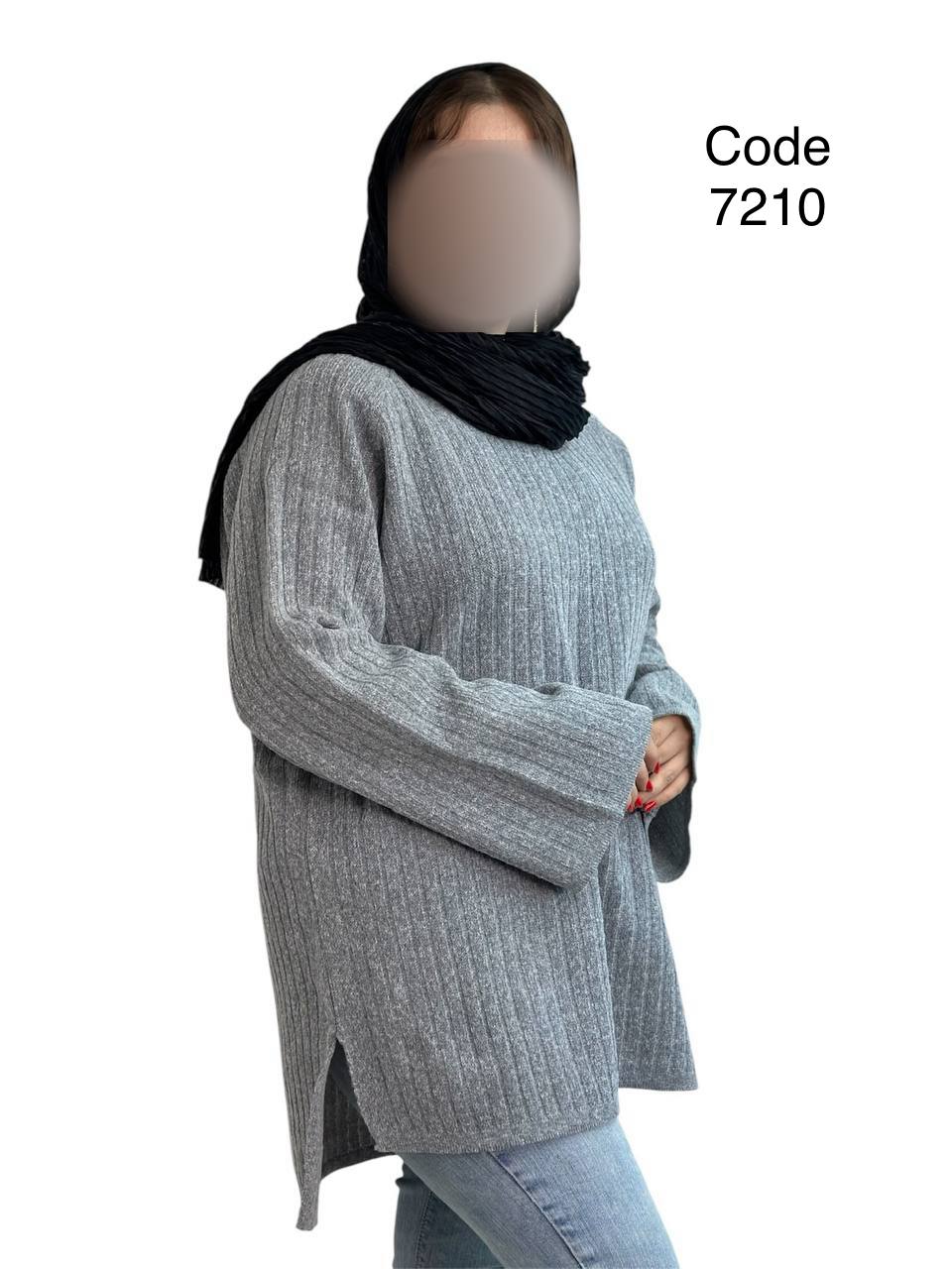 شوميز بافت قواره دار 7210 طوسي